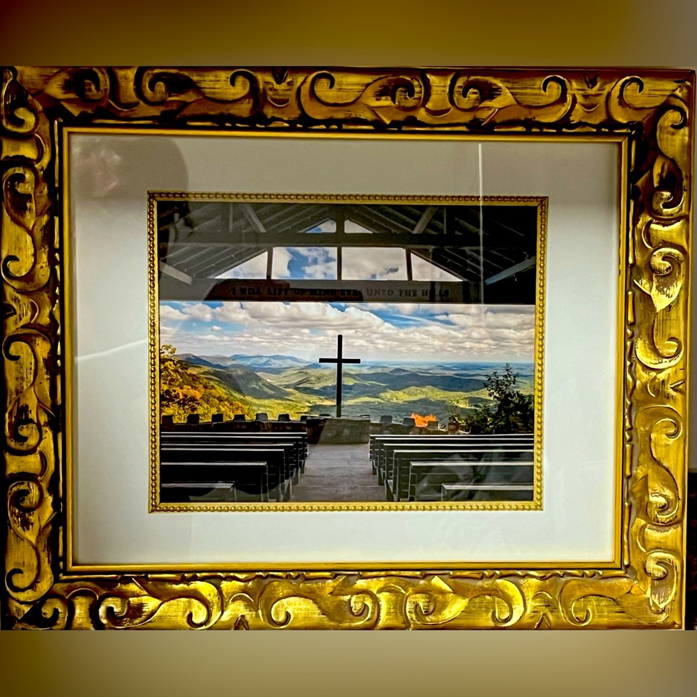 Professional Landscape Photo: Clear Blue Sky at the Cross at Pretty Place Chapel
